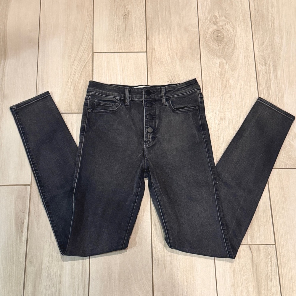 ABERCROMBIE & FITCH High Rise Super Skinny Jeans, Gray Wash, Size 2R - Picture 2 of 11